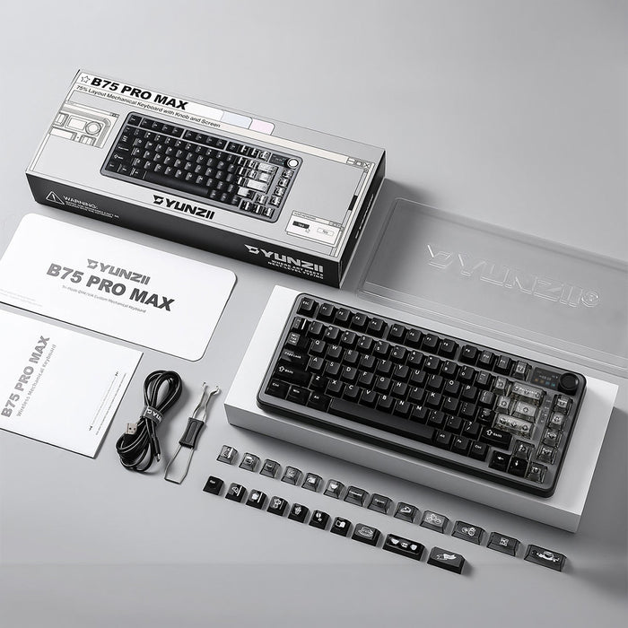 【新品上市】YUNZII B75 PRO MAX 75%  三模機械鍵盤 含TFT螢幕 (注音版本)