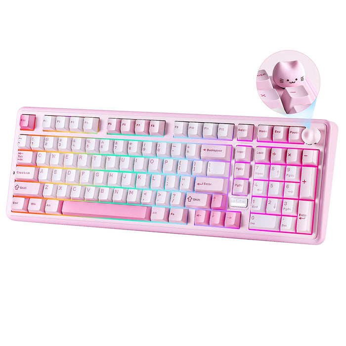 【新品上市】YUNZII B98 Pro 96% 三模機械鍵盤 含貓咪旋鈕 (注音版本)
