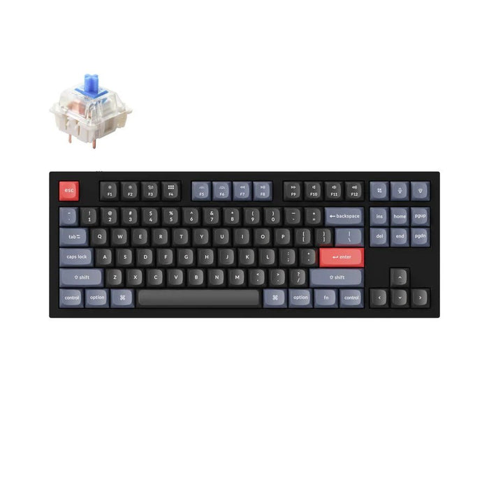 Keychron - Q3 80% 碳黑色 有線 QMK/VIA RGB CNC鋁 Mac/Win 熱插拔 機械鍵盤 - Fin Shop Taiwan