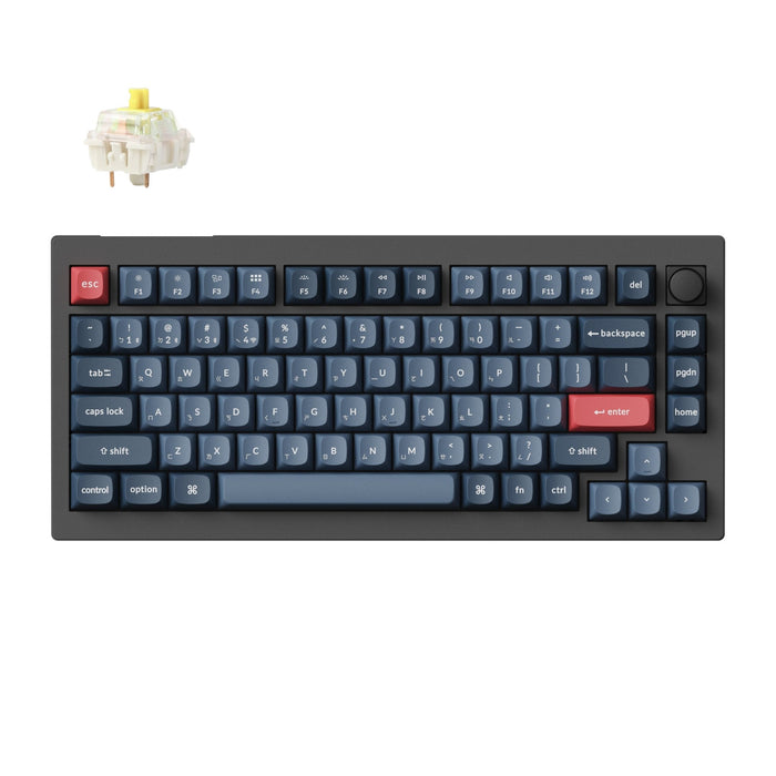 Keychron - V1 Max 75% 三模機械鍵盤(含旋鈕) RGB Mac/Win 熱插拔 注音版本 - Fin Shop Taiwan