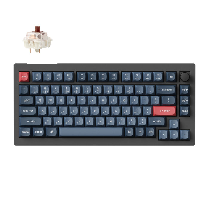Keychron - V1 Max 75% 三模機械鍵盤(含旋鈕) RGB Mac/Win 熱插拔 注音版本 - Fin Shop Taiwan