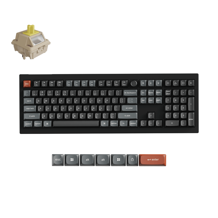【新品上市】Keychron V6 Ultra 8K 三模機械鍵盤(含旋鈕) (注音版本) - Fin Shop