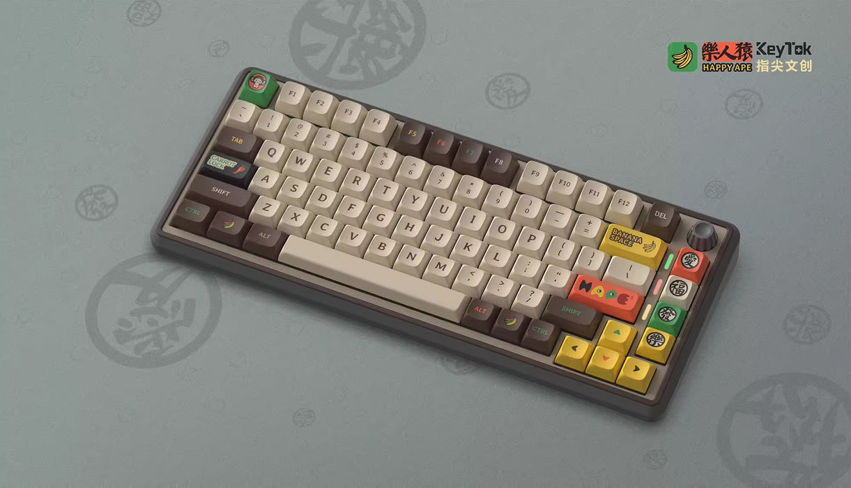 KeyTok - 樂人猿 Happy Ape 熱昇華 PBT鍵帽組 KDA高度 171鍵帽組 - Fin Shop Taiwan