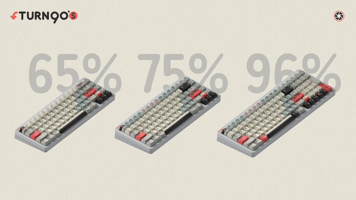 KeyTok - 微笑 Smile Turn To 90's 五面熱昇華 PBT 鍵帽組 Cherry原廠高 163鍵 (含1個樹脂鍵帽) - Fin Shop Taiwan