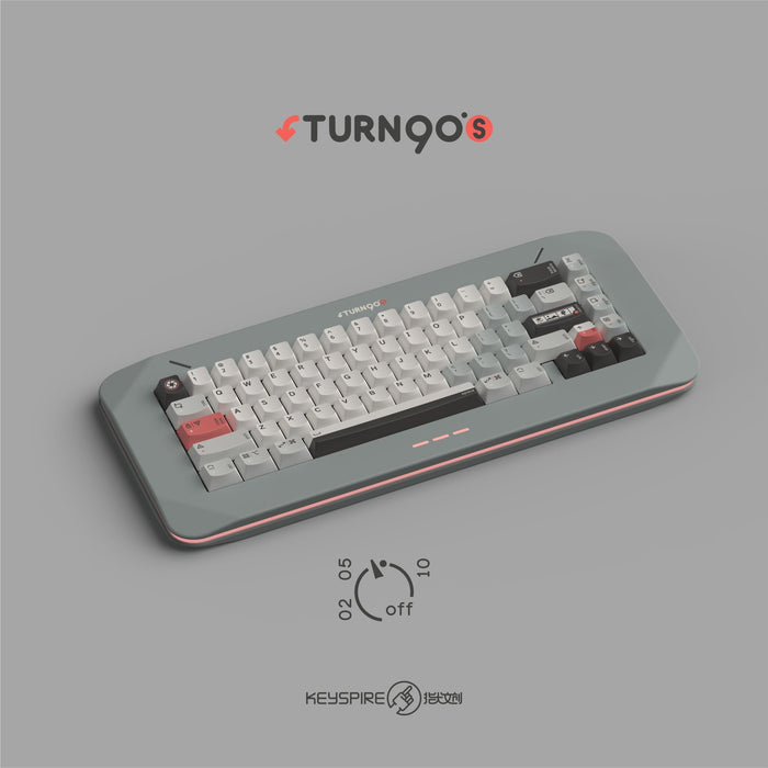 KeyTok - 微笑 Smile Turn To 90's 五面熱昇華 PBT 鍵帽組 Cherry原廠高 163鍵 (含1個樹脂鍵帽) - Fin Shop Taiwan