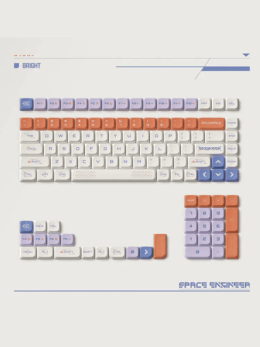 NuPhy - 宇宙工程師 nSA高度 PBT材質 熱昇華 矮軸 適配Air系列全尺寸 鍵帽組 - Fin Shop Taiwan