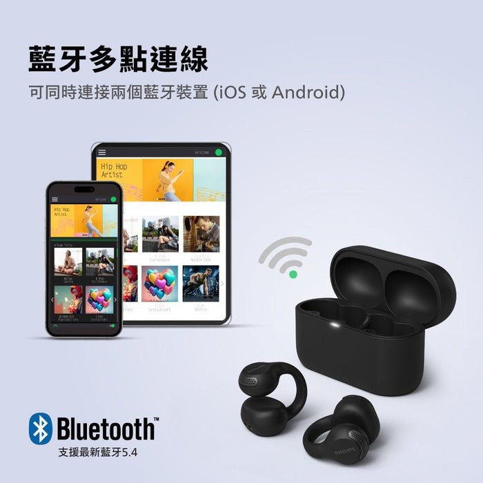 PHILIPS - AI麥克風長續航耳夾式無線藍牙耳機 - TAQ2000 - Fin Shop Taiwan