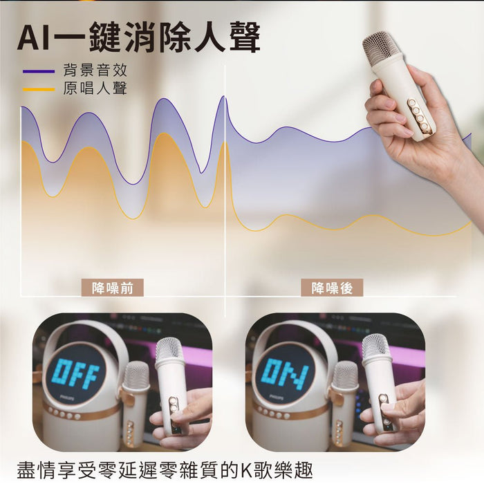 PHILIPS 小福麥AI智能K歌藍牙音箱 - TAS2509WT - Fin Shop Taiwan