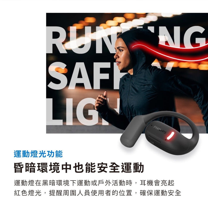 PHILIPS - (TAA6709) 雙AI降噪麥克風長續航運動藍牙耳機 - Fin Shop Taiwan