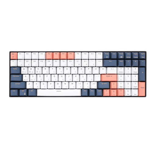 RK100 96% 藍牙三模無線機械鍵盤 紅軸 冰藍光 PBT 藍莓 - Fin Shop Taiwan