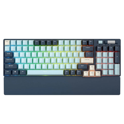 RK96 90% 藍牙三模無線機械鍵盤K黃軸 RGB 森林藍｜中文 - Fin Shop Taiwan