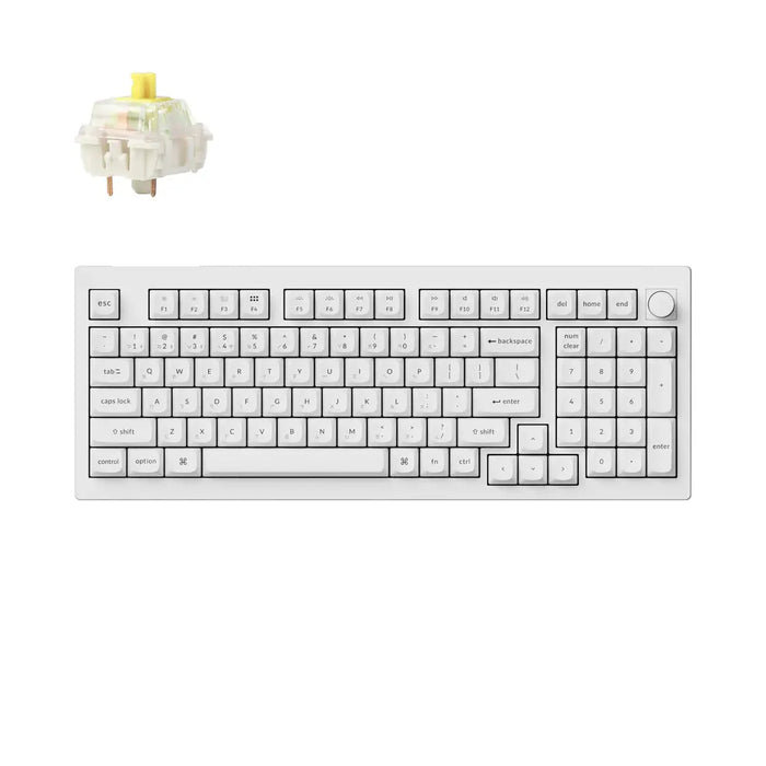 V5 Max 96% 三模機械鍵盤(含旋鈕) RGB Mac/Win 熱插拔 注音版本(兩色) - Fin Shop