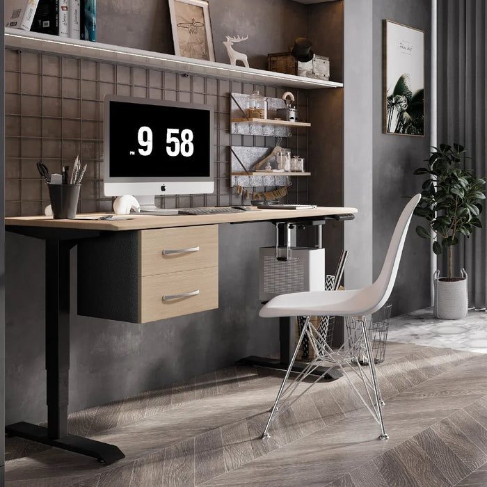 Funte-智慧型電動三節式升降桌-120 x 60 cm 四方型 - Fin Shop Taiwan