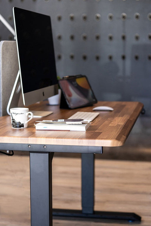 Kelay x Funte-起立獨家柚木電動升降桌-120 x 60 三節式 - Fin Shop Taiwan