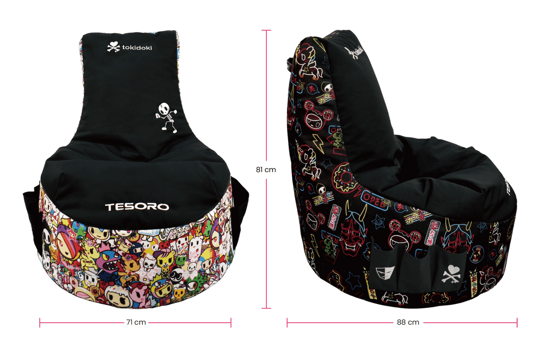 【預購】Tokidoki電競懶骨頭-午夜霓虹 - Tesoro Taiwan